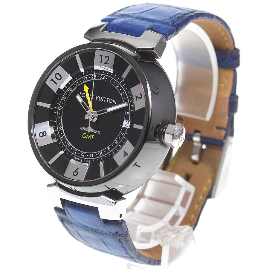 ルイ・ヴィトン LOUIS VUITTON Q1131 タンブール デイト GMT 自動巻き 