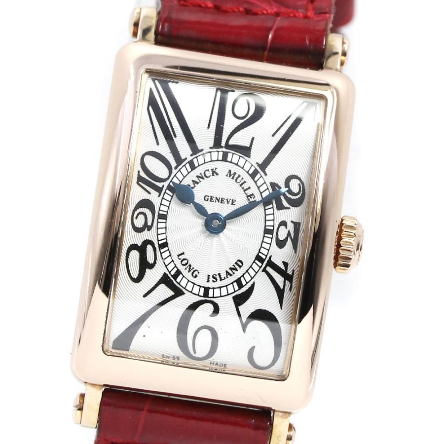 フランクミュラー FRANCK MULLER 902QZ ロングアイランド K18PG クォーツ レディース 良品 箱・保証書付き_817034 フランクミュラー ロングアイランド 腕時計 時計 18金 K18ピンク
