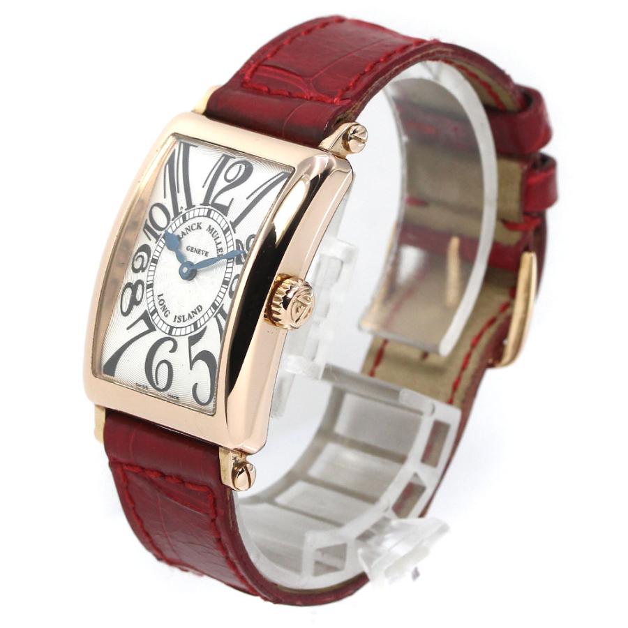 フランクミュラー FRANCK MULLER 902QZ ロングアイランド K18PG クォーツ レディース 良品 箱・保証書付き_817034 フランクミュラー ロングアイランド 腕時計 時計 18金 K18ピンク