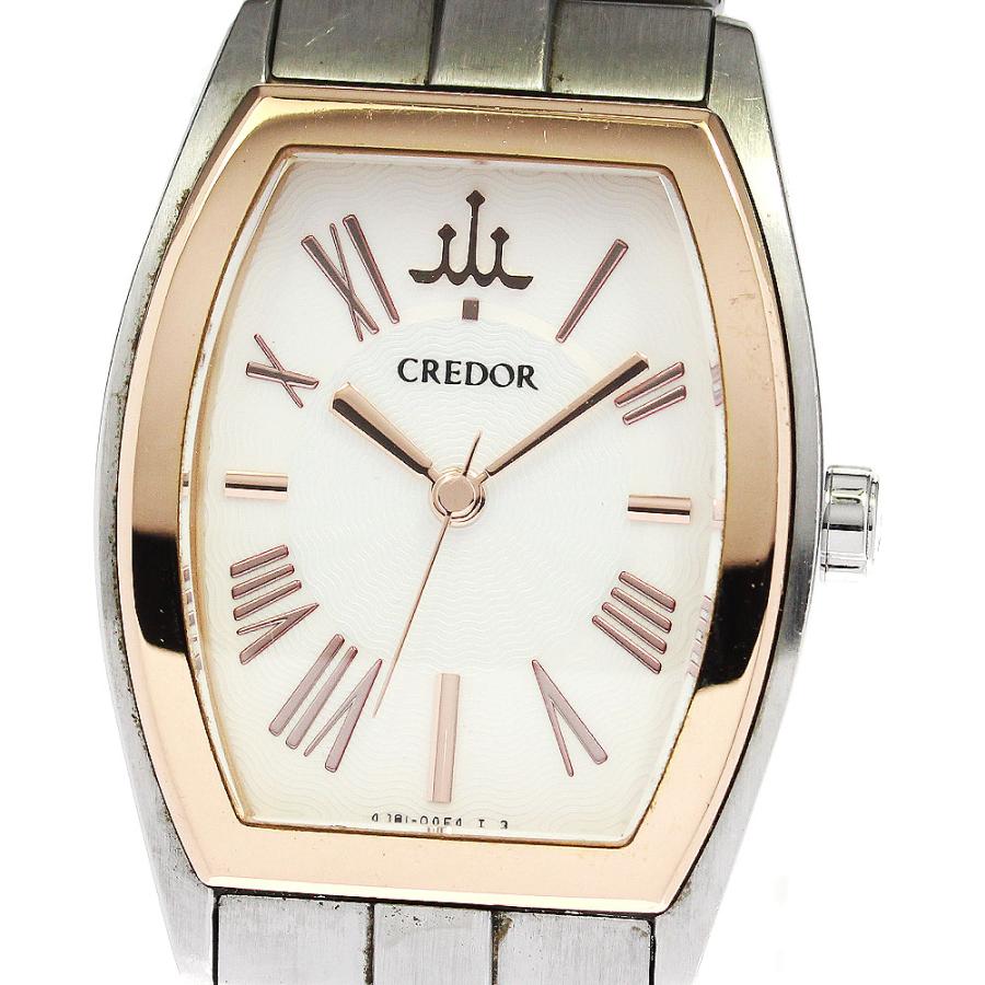 クレドール シグノ アクア 4J81-0AE0 クオーツ レディース 時計 稼働 CREDOR セイコー SEIKO クレドール アクア レディース 腕時計