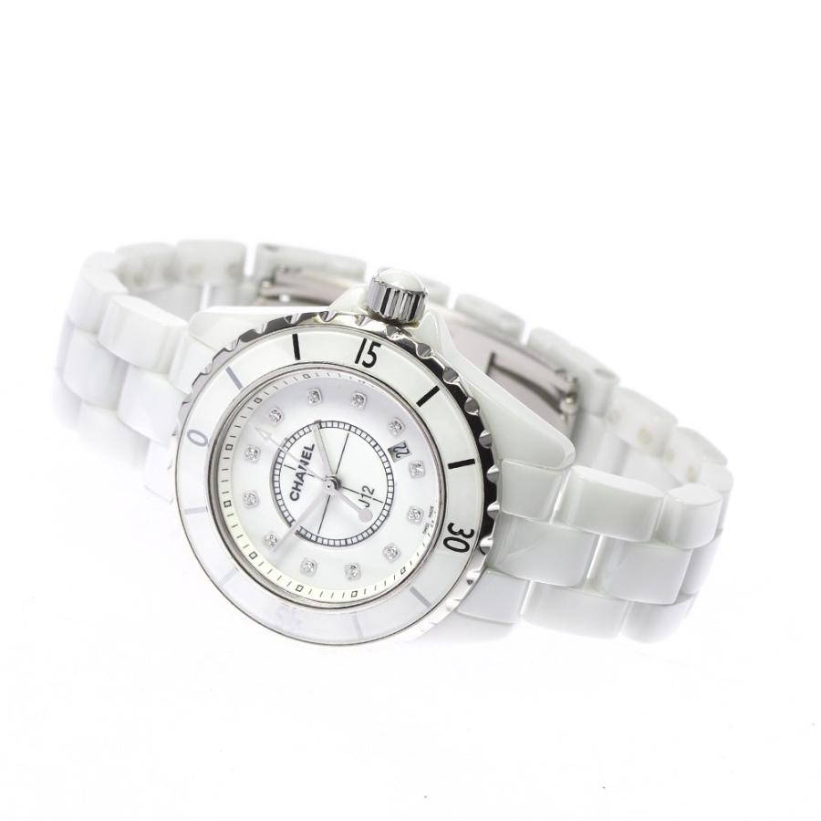 シャネル CHANEL H1628 J12 ホワイトセラミック 12Pダイヤ クォーツ レディース 保証書付き_766988 ジェムラインジャパン - 公式サイト - / シャネル J12 H1628 ホワイト
