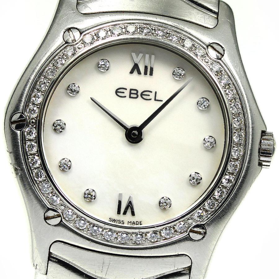エベル EBEL 9090F24 クラシックウェーブ ダイヤベゼル 10P クォーツ