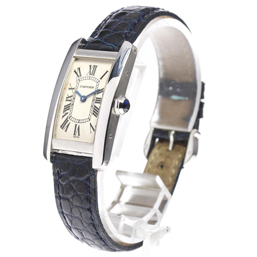 カルティエ タンクアメリカンSM WG W2601956 WG クォーツ 中古)CARTIER カルティエ タンク アメリカン SM W2601956（商品ID
