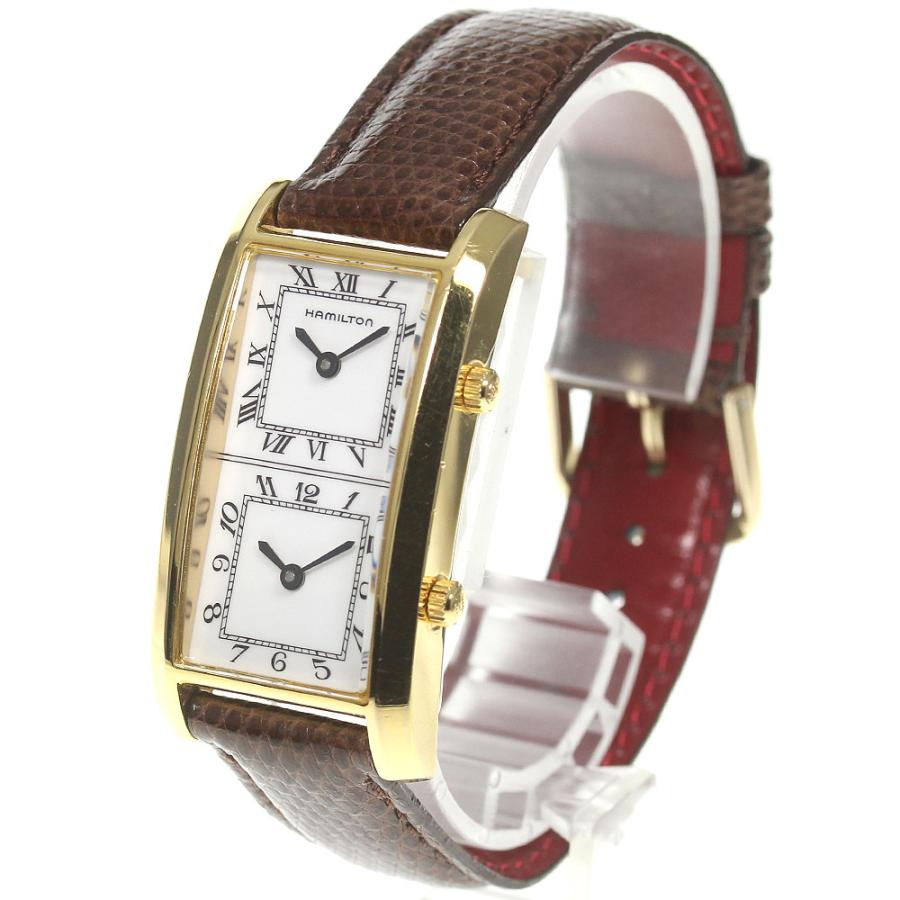 ハミルトン 腕時計 メンズ アメリカントラベラー 珍しい 四角 ロゴ