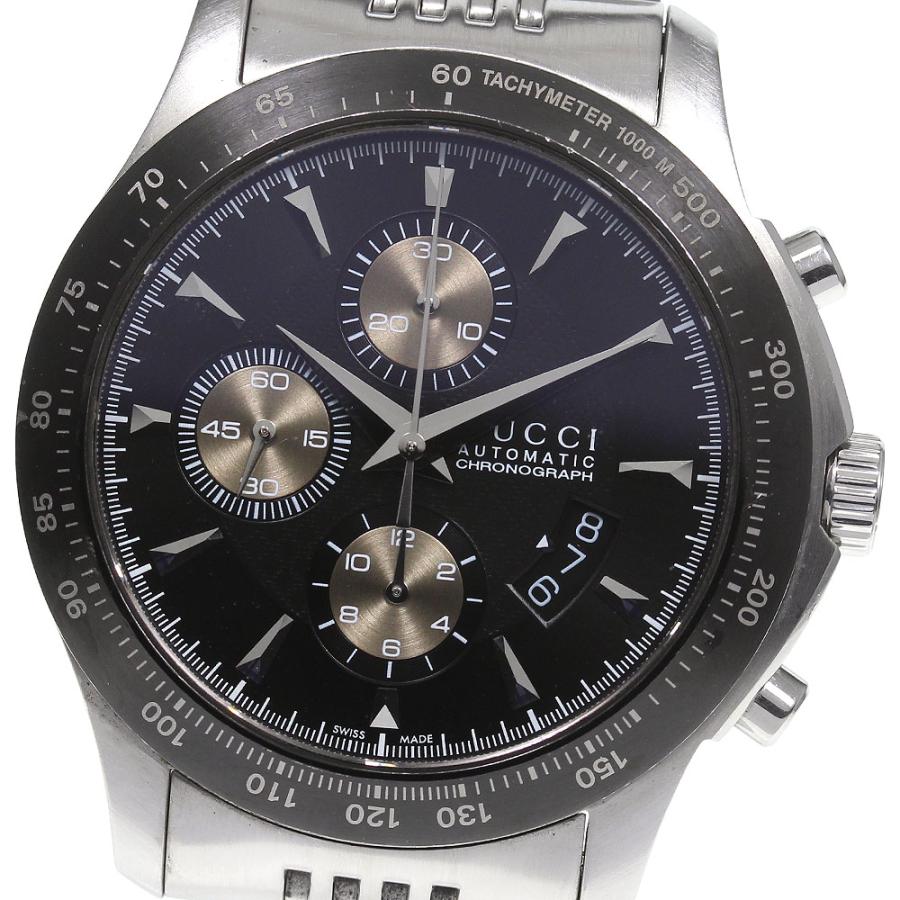 美品　GUCCI グッチ　126.2 メンズ　腕時計　ブラック　クロノグラフ GUCCI（グッチ） 時計 Gタイムレス メンズ 黒 デイト ブラック 126.2