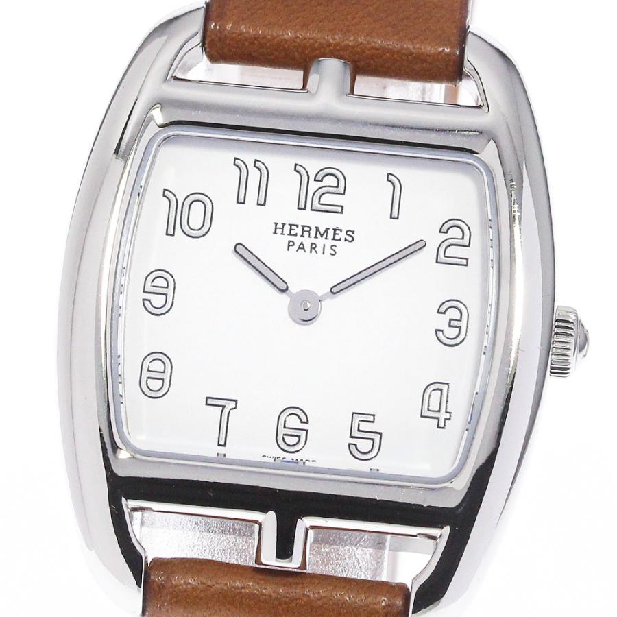 エルメス HERMES CT1.210 ケープコッド トノー クォーツ レディース 内