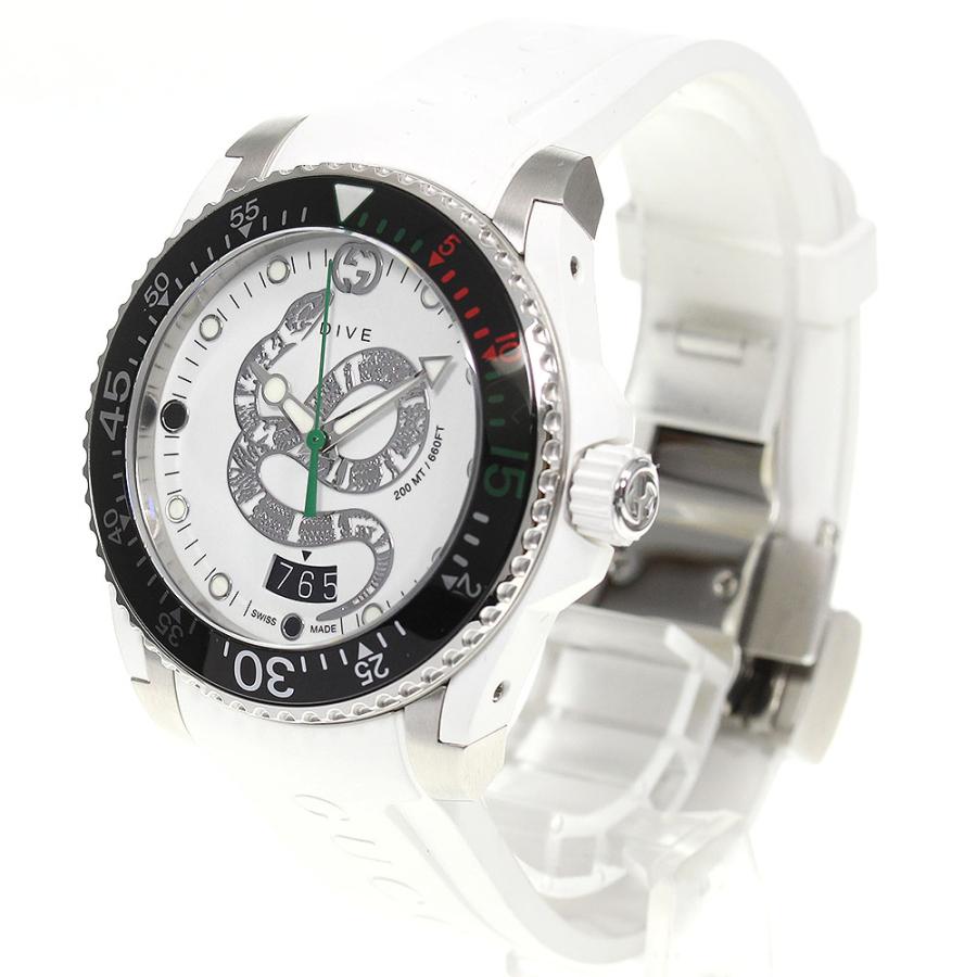 GUCCI グッチ YA136330/136.3 ダイヴ デイト クォーツ メンズ 美 GUCCI グッチ YA136330/136.3 ダイヴ デイト クォーツ メンズ 美