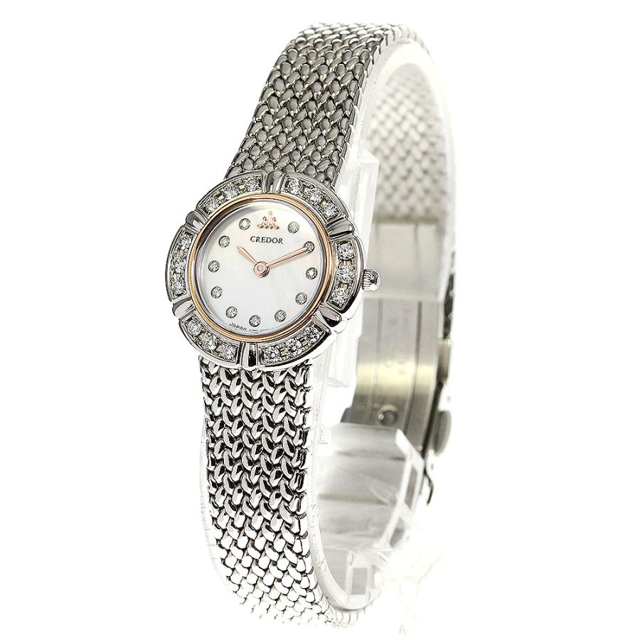 SEIKO（セイコー） SEIKO GSAW994 / 4J80-0AT0 クレドール シグノ ダイヤベゼル クォーツ レディース 良品 箱 ...