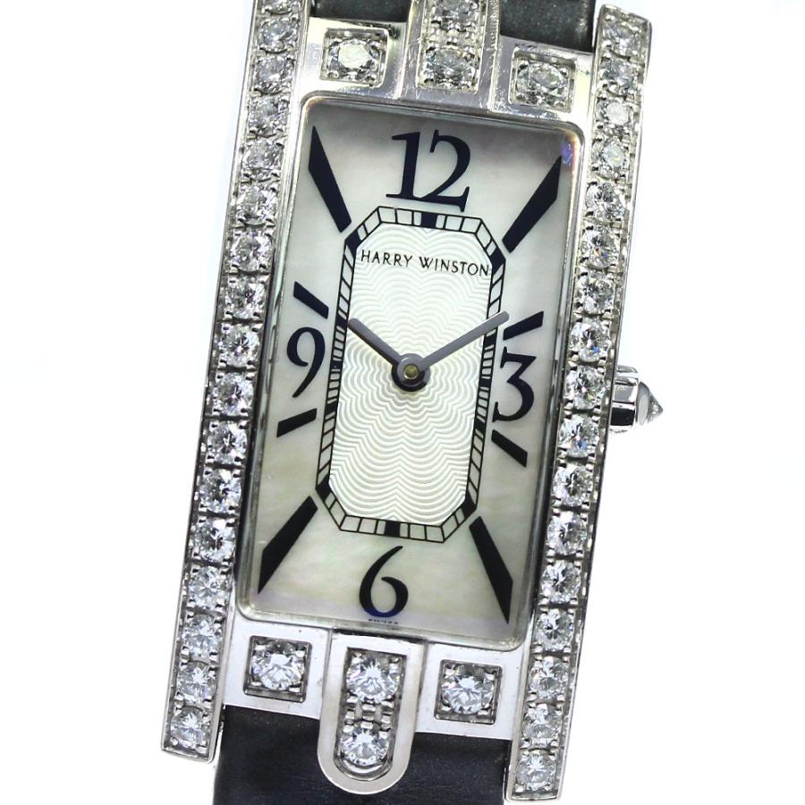 ハリーウィンストン HARRY WINSTON AVCQHM19WW018 アヴェニューC K18WG ダイヤベゼル クォーツ レディース 箱・保証書付き_748733 ハリーウィンストン HARRY WINSTON AVCQHM19WW018 アヴェニューC K18WG