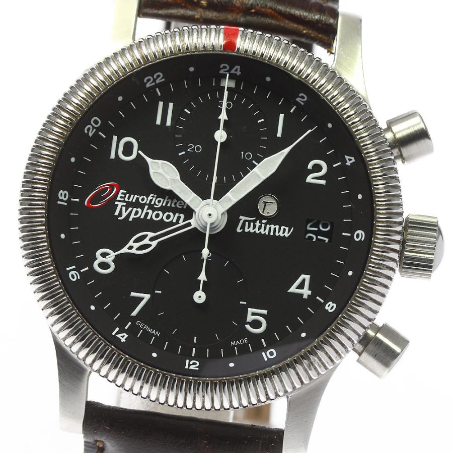訳あり チュチマ TUTIMA 780-59 フリーガー クロノグラフ F2 UTC ユーロファイター タイフーン 自動巻き メンズ 保証書付き_748992 チュチマ（Tutima） 訳あり TUTIMA 780-59 フリーガー クロノグラフ F2