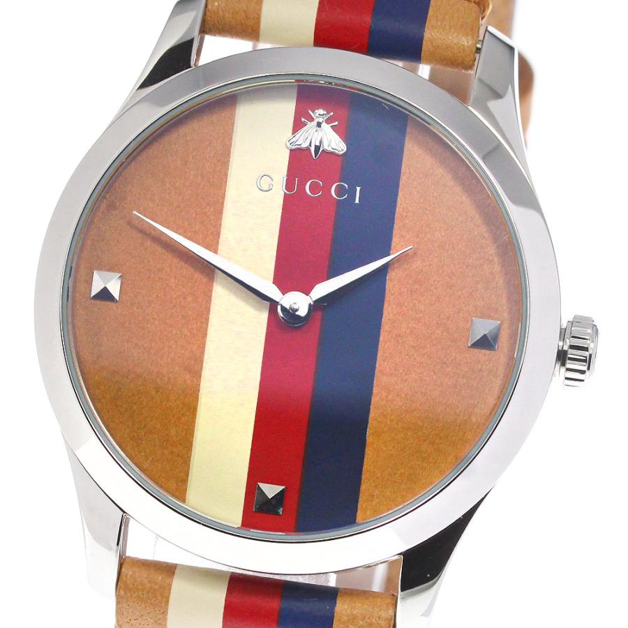 ベルト訳あり グッチ GUCCI 126.4/YA1264078 Gタイムレス ストライプ