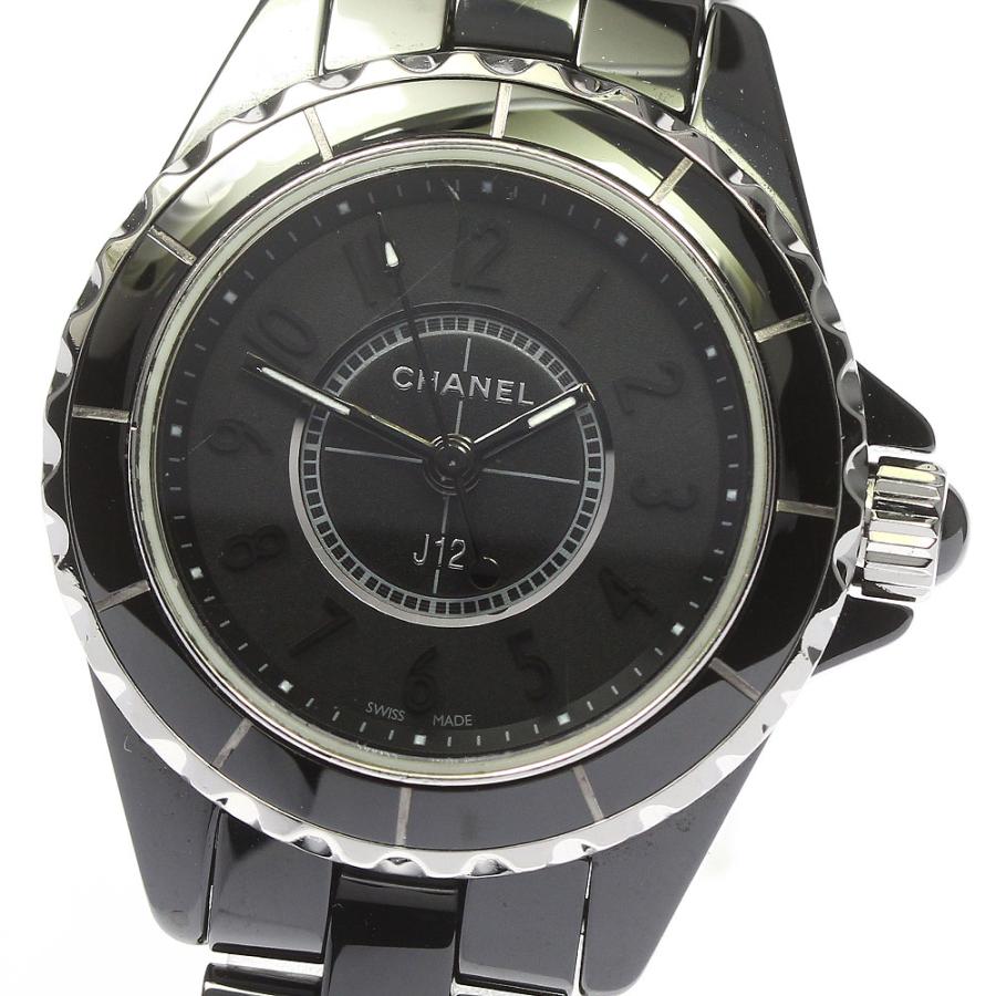 CHANEL ベルト訳あり シャネル H4196 J12 インテンスブラック クォーツ  