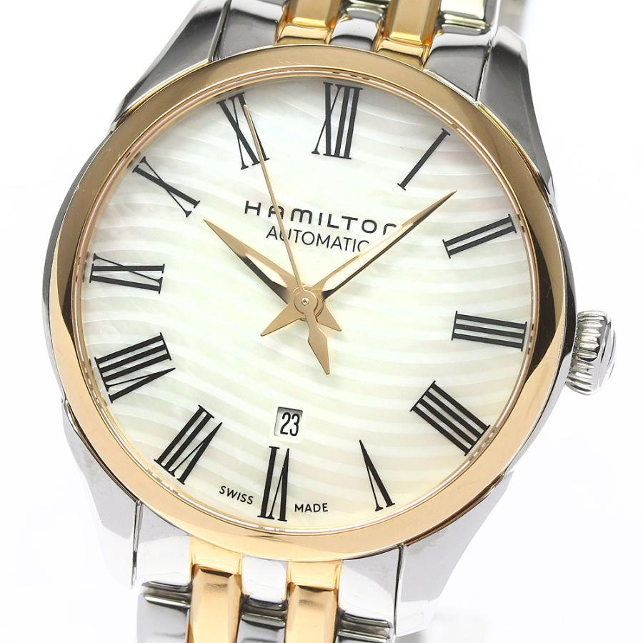 ハミルトン HAMILTON H422250 ジャズマスター デイト クォーツ レディース 良品 箱・保証書付き_750713【ev20】 HAMILTON（ハミルトン） HAMILTON H422250 ジャズマスター デイト