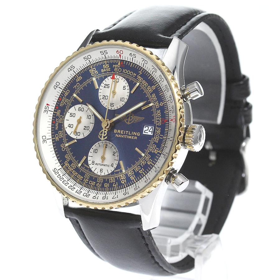ブライトリング（BREITLING） BREITLING D13022 オールドナビタイマー クロノグラフ デイト 自動巻き メンズ ...