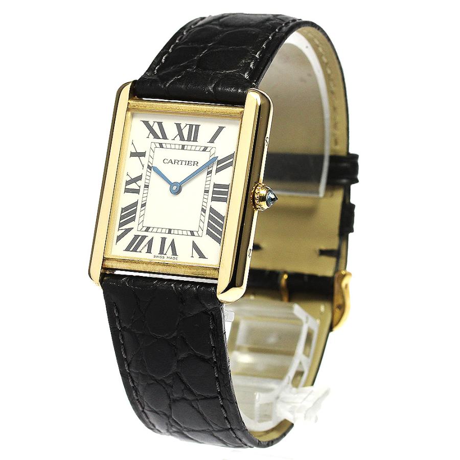 Cartier カルティエ　タンクソロLM クォーツ Cartier - カルティエ タンクソロ LM クォーツ LMサイズ34.8mm x 27.4