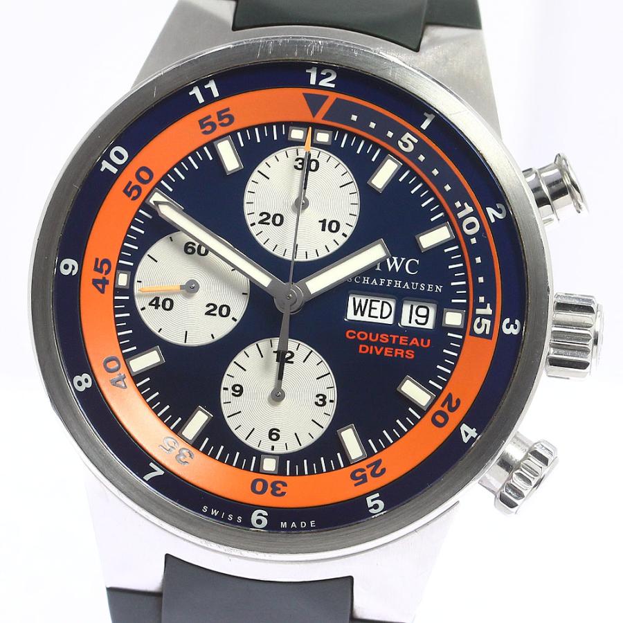 IWC SCHAFFHAUSEN ベルト訳あり IW378101 アクアタイマー クストー  