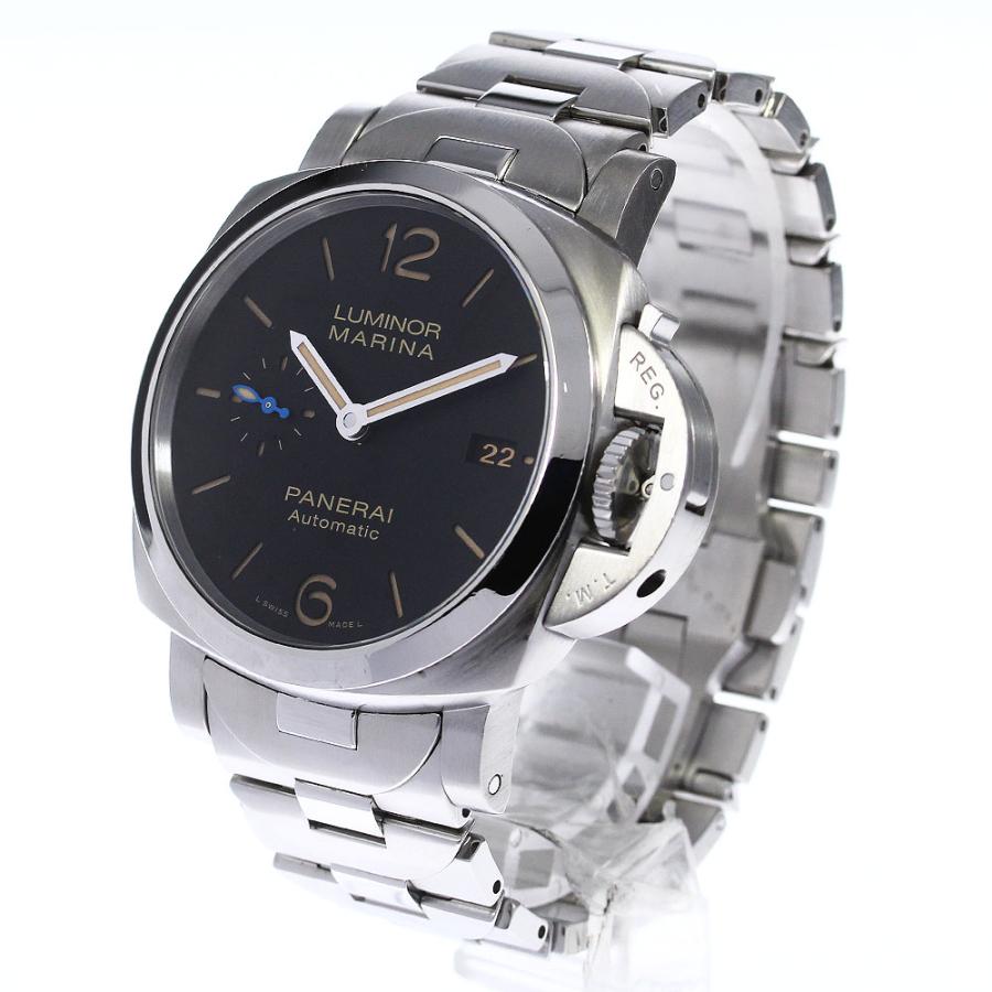 パネライ PANERAI PAM01312 ルミノール マリーナ 1950 3DAYS アッチャイオ デイト 自動巻き メンズ 良品 _755425【ev10】｜closer0510｜02