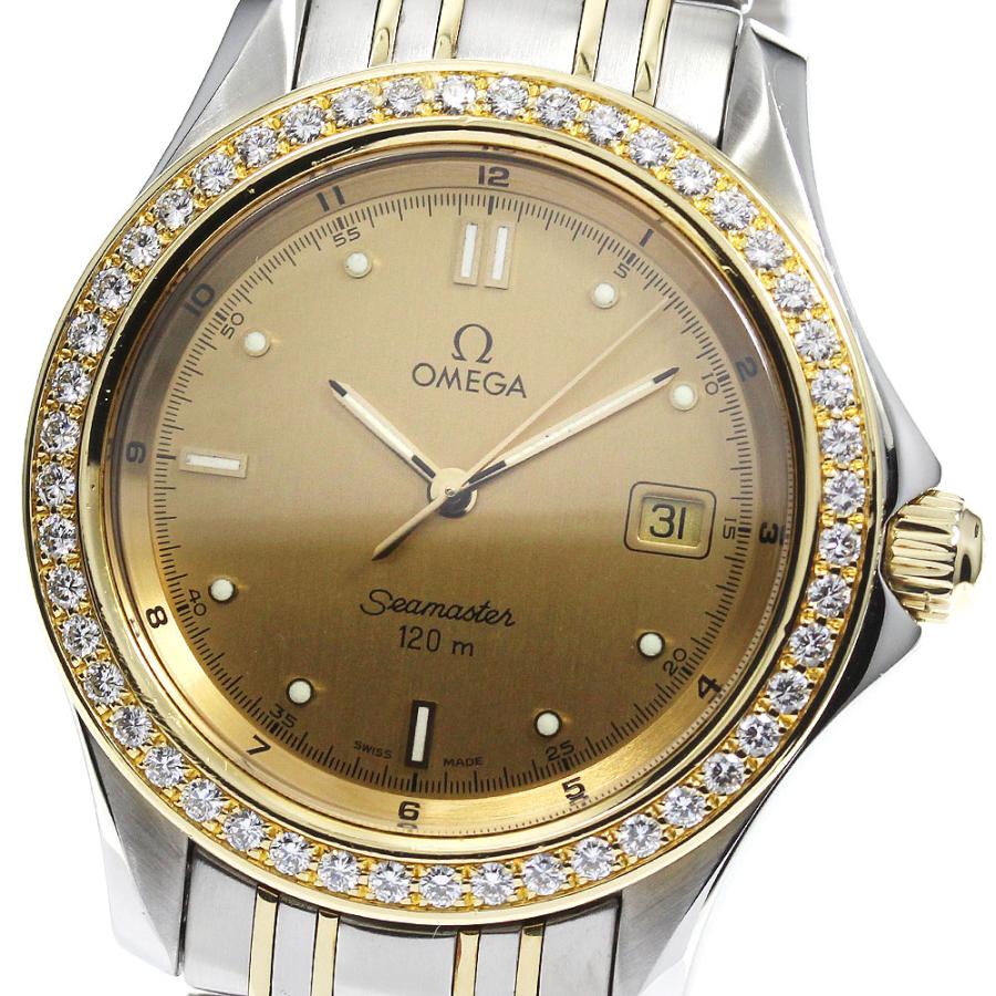OMEGA（オメガ） シーマスター120 YGコンビ ダイヤベゼル クォーツ 