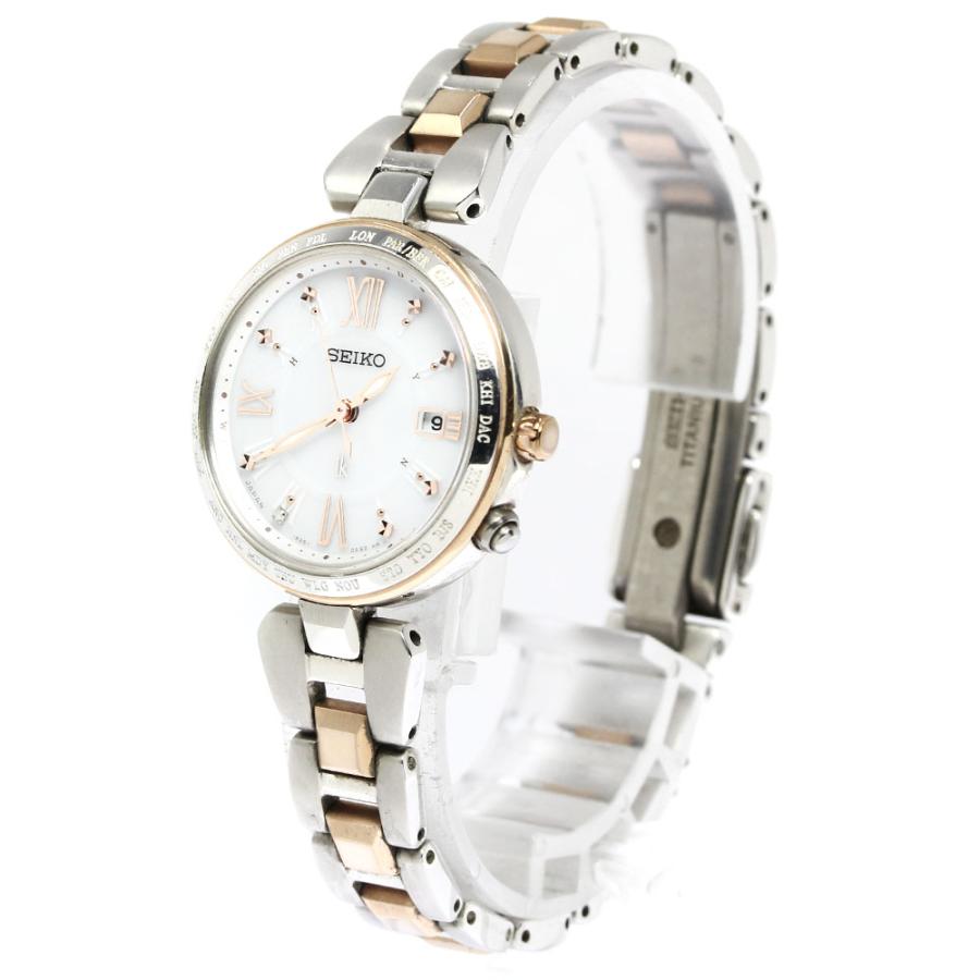 セイコー ルキア デイト ラウンド 電波ソーラー レディース 腕時計 055 Lady Collection セイコー ルキア ソーラー電波 腕時計 時計