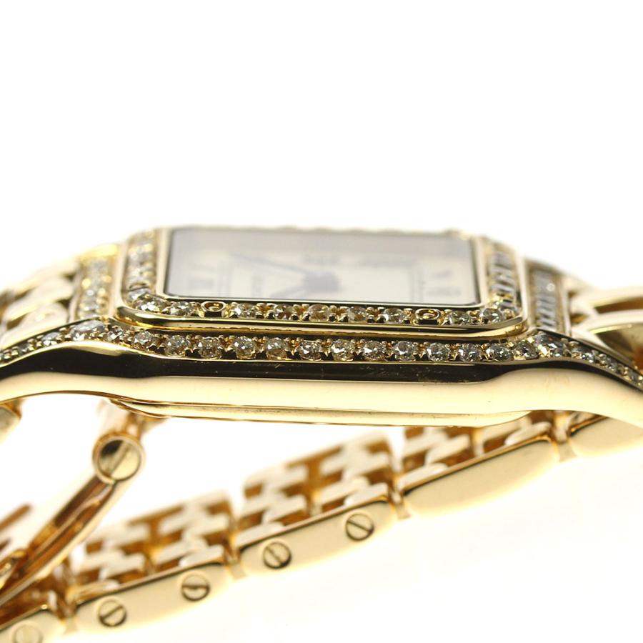 Cartier(カルティエ) 腕時計 パンテールSM W25022B9 レディース 金無垢/K18YG 白 Cartier - Cartier(カルティエ) 腕時計 パンテールSM W25022B9