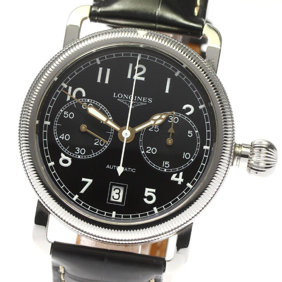 ロンジン LONGINES L2.783.4 ヘリテージ アヴィゲーション オーバーサイズクラウン デイト クロノグラフ 自動巻き メンズ _935168 LONGINES（ロンジン） LONGINES L2.783.4 ヘリテージ アヴィゲーション
