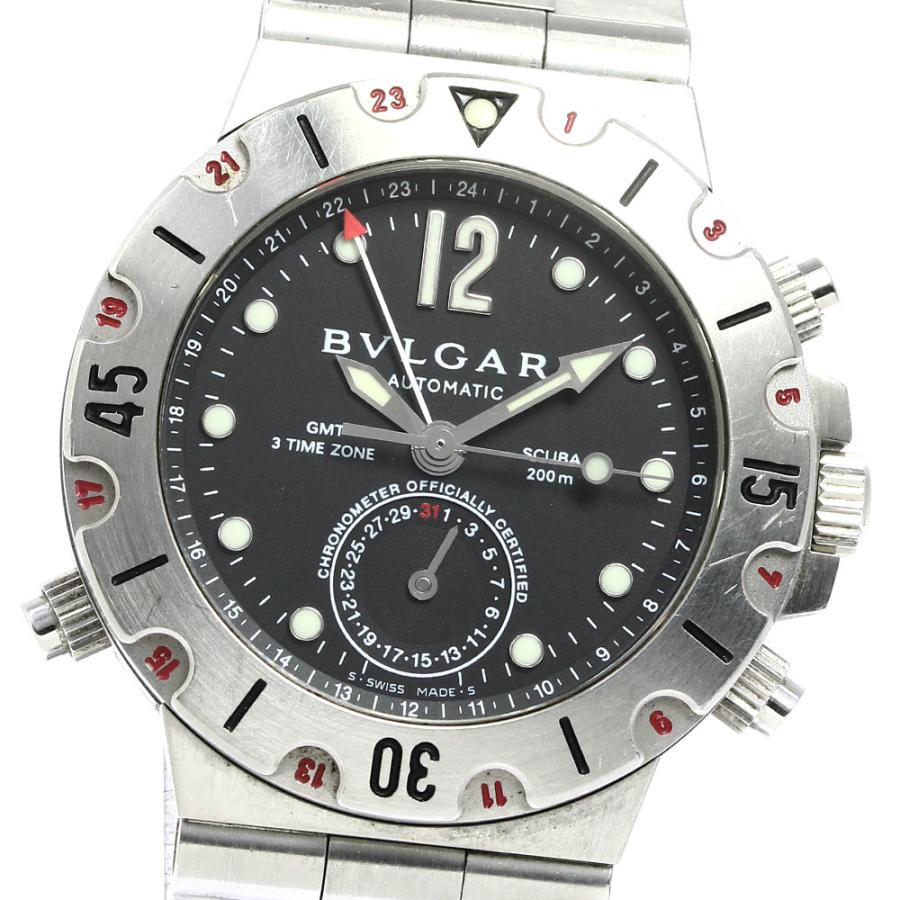 ブルガリ BVLGARI SD38S GMT ディアゴノ スクーバ デイト 自動巻き 