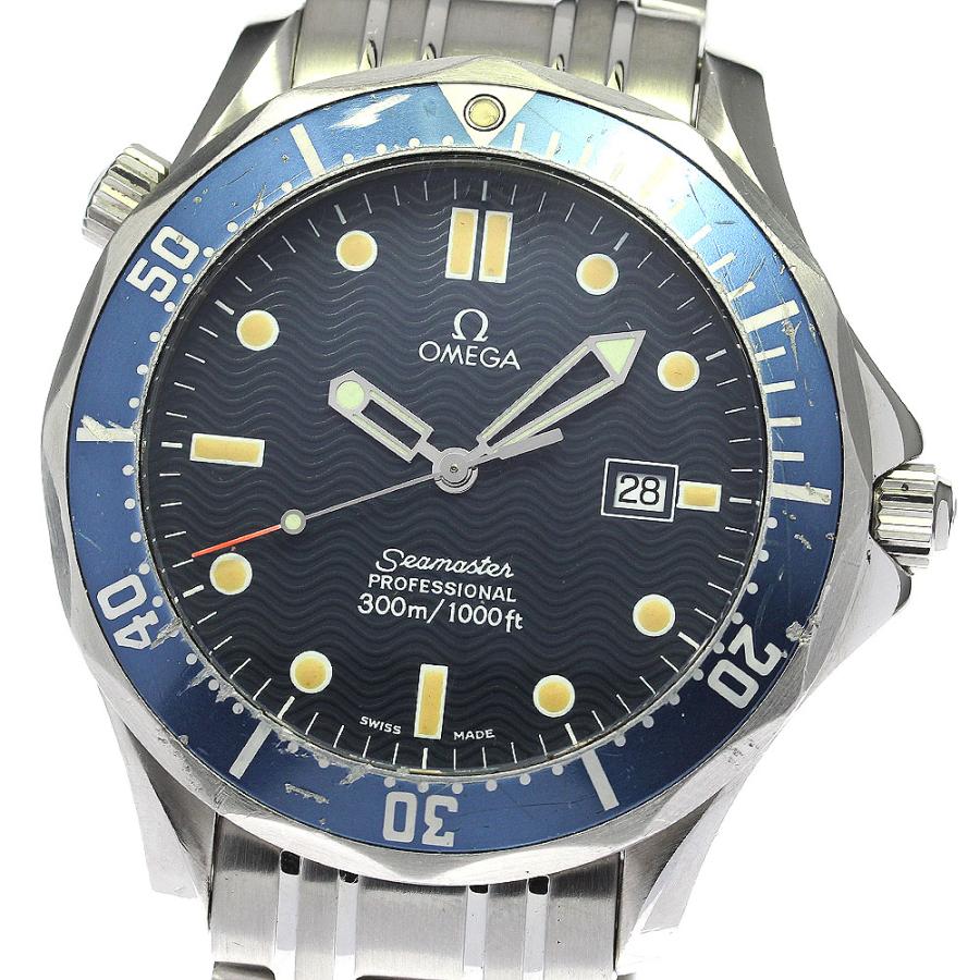 ベルト訳あり オメガ OMEGA 2541.80 シーマスター300 デイト クォーツ メンズ _900752 OMEGA（オメガ） ベルト訳あり OMEGA 2541.80 シーマスター300 デイト