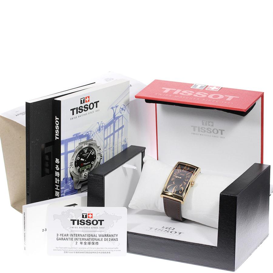 稼働中 TISSOT ティソ バナナウォッチ T117509A クォーツ ティソ バナナウォッチ T117509A クォーツ GP 純正革ベルト 純正