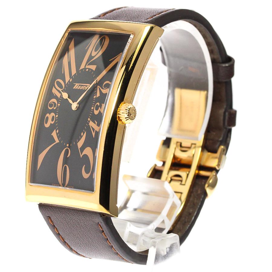 稼働中 TISSOT ティソ バナナウォッチ T117509A クォーツ ティソ バナナウォッチ T117509A クォーツ GP 純正革ベルト 純正