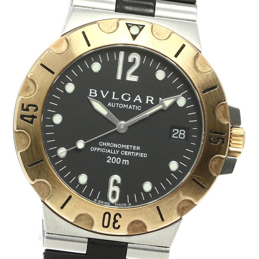 ベルト訳あり ブルガリ BVLGARI SD38SG ディアゴノ スクーバ YGベゼル デイト 自動巻き メンズ 箱・保証書付き_759477【ev20】 BVLGARI（ブルガリ） ベルト訳あり BVLGARI SD38SG ディアゴノ