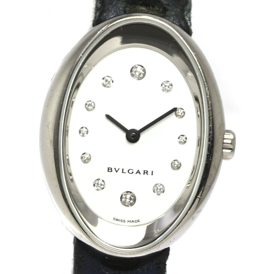 BVLGARI ブルガリ OVW32G オーバル K18WG 12Pダイヤ クォーツ  