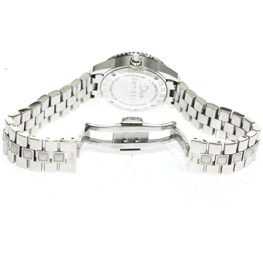 ディオール Dior CD112113 クリスタル ダイヤベゼル クォーツ 