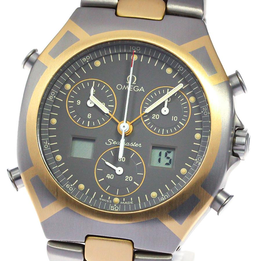 オメガシーマスターポラリス〜メンズクォーツ〜稼働品 OMEGA（オメガ） シーマスター ポラリス クロノグラフ クォーツ メンズ