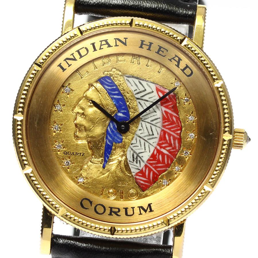 CORUM コルム コインウォッチ インディアンヘッド K18YG CORUM コルム コインウォッチ インディアンヘッド K18YG