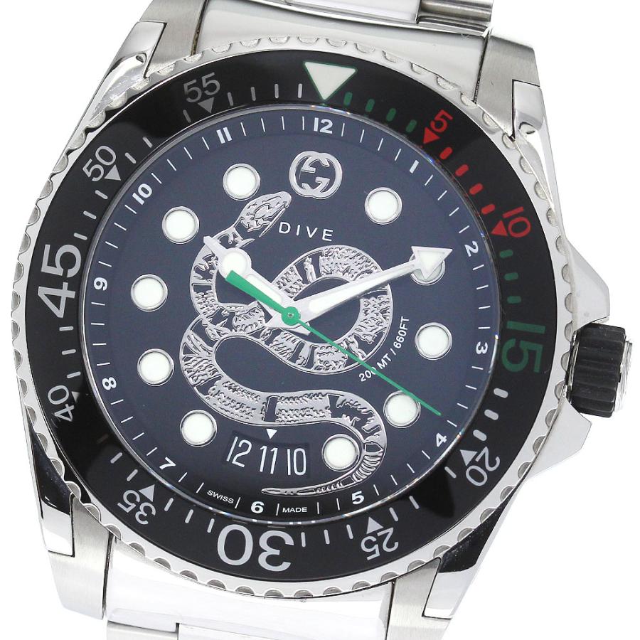 GUCCI（グッチ） GUCCI YA136218/136.2 ダイヴ デイト クォーツ メンズ 