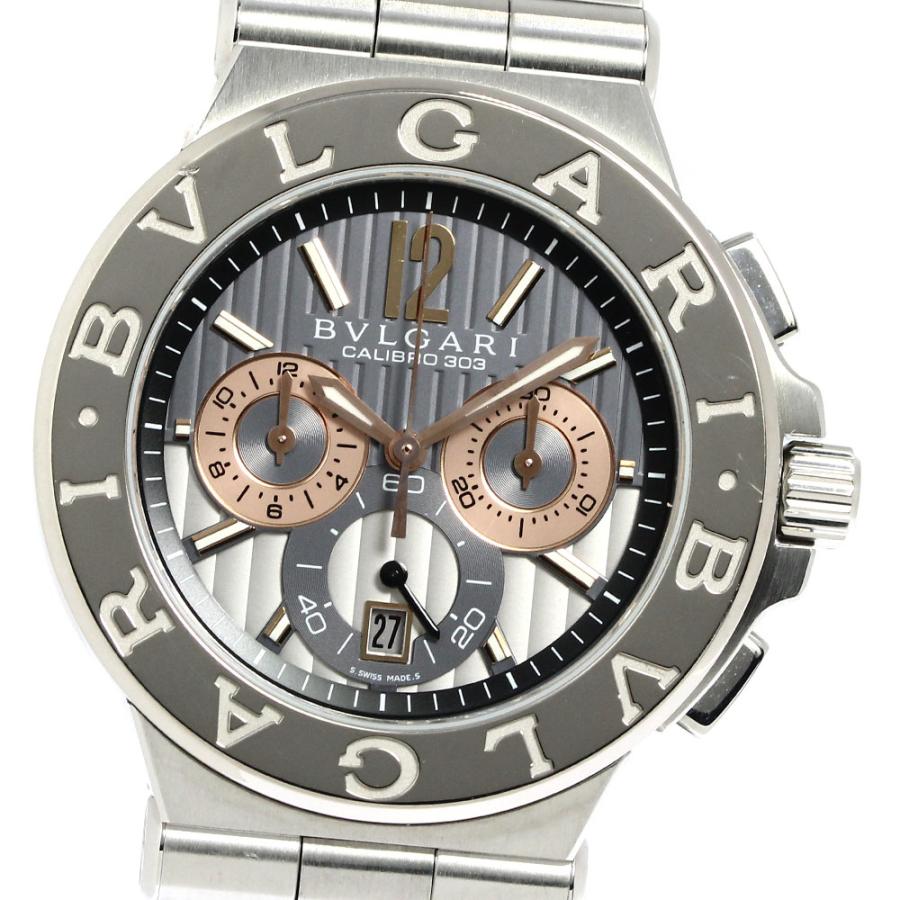 ブルガリ BVLGARI DG42SWGCH ディアゴノ カリブロ 303 K18WGベゼル クロノグラフ 自動巻き メンズ 箱・保証書付き_955092 BVLGARI（ブルガリ） BVLGARI DG42SWGCH ディアゴノ カリブロ 303