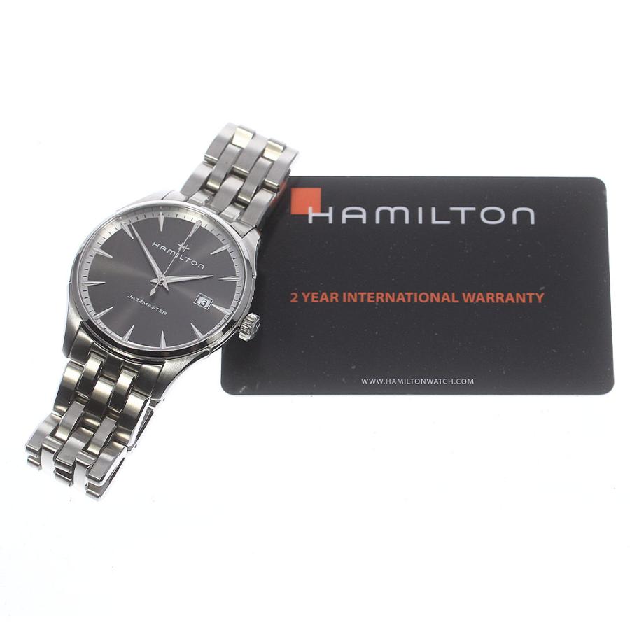 【美品】Hamilton ジャズマスター H324510 デイト シルバー文字盤 トケマー:ハミルトン ジャズマスター H324510 グレー文字盤