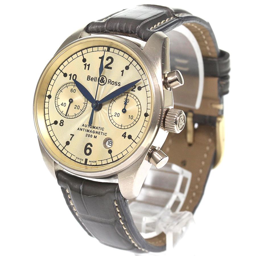 ベル&ロス Bell＆Ross BR126 ヴィンテージ K18WG クロノグラフ 自動