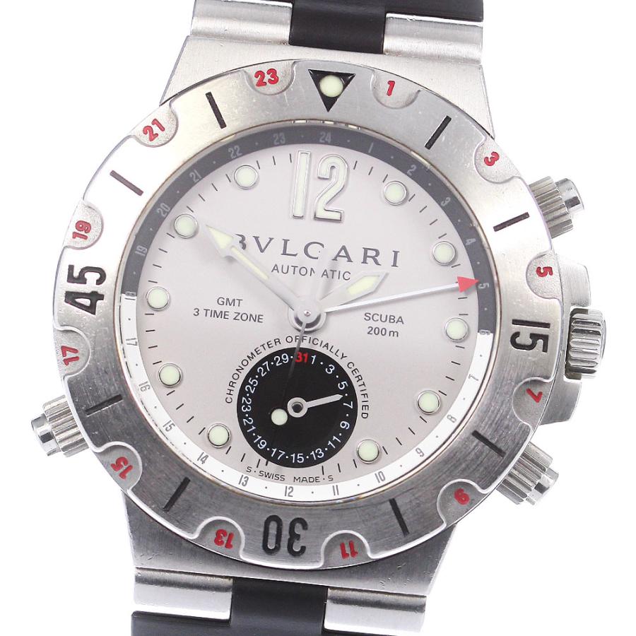 BVLGARI ブルガリ SD38SGMT ディアゴノ スクーバ GMT デイト 自動巻き 