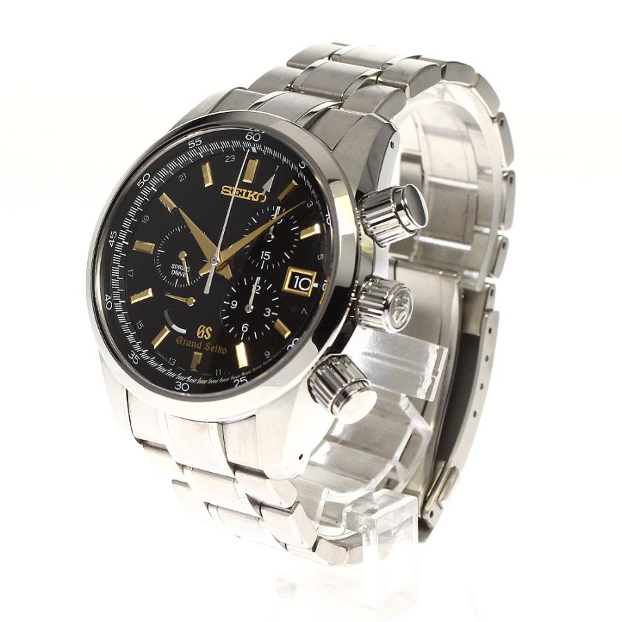 セイコー SEIKO SBGC005/9R86-0AC0 グランドセイコー クロノグラフ スプリングドライブ メンズ 美品 箱・保証書付き ...