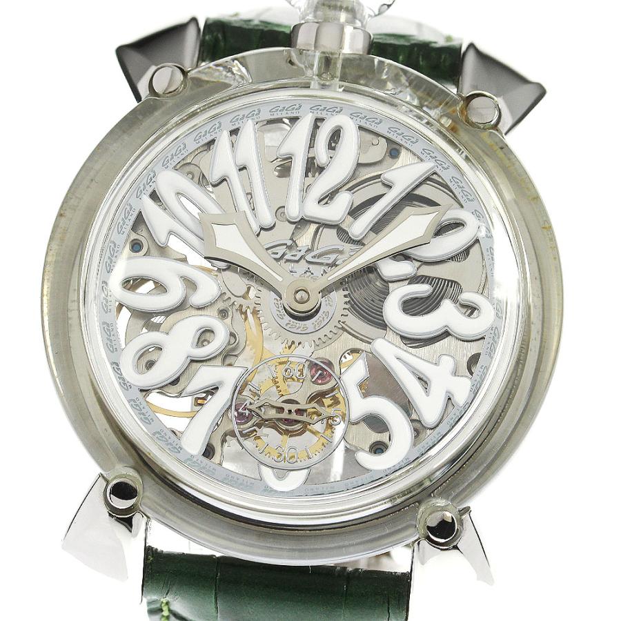 GaGa MILANO ガガミラノ 6090.01 マヌアーレ48 スケルトン 手巻き 