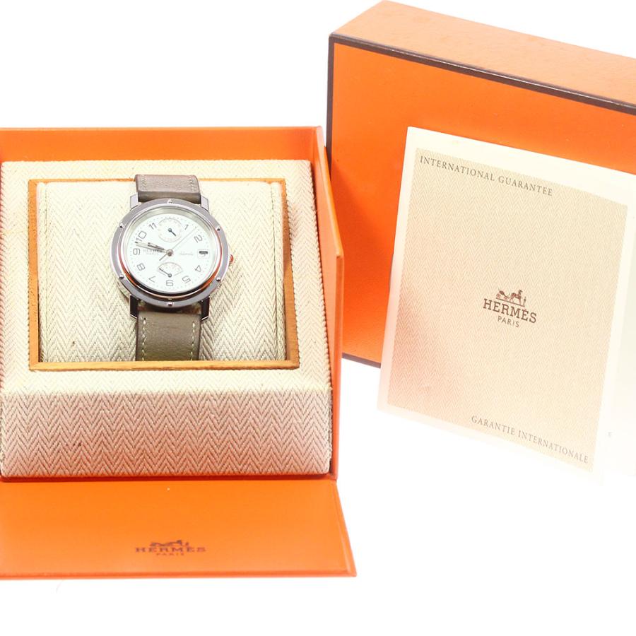 HERMES エルメス CL5.710 クリッパー パワーリザーブ 自動巻き メンズ 内箱・保証書付き_770581 : CLOSER ...