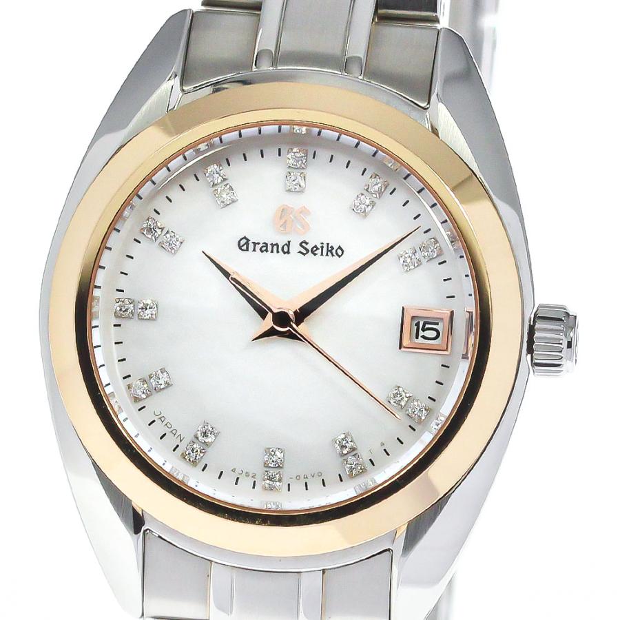 セイコー SEIKO STGF286/4J52-0AC0 グランドセイコー ダイヤインデックス シェル文字盤 デイト クォーツ レディース 良品 _915088 SEIKO（セイコー） SEIKO STGF286/4J52-0AC0 グランドセイコー ダイヤ