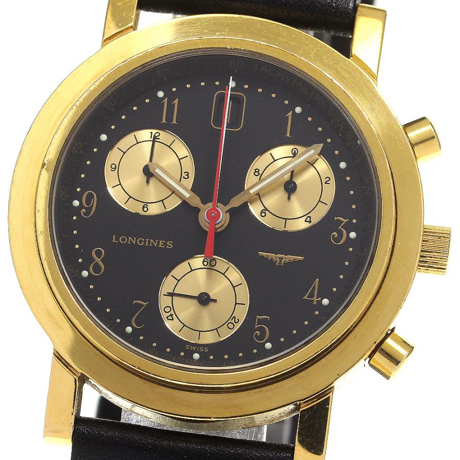 LONGINES ゴールド 金属ベルト LONGINES（ロンジン） LONGINES 7245 クロノグラフ デイト クォーツ