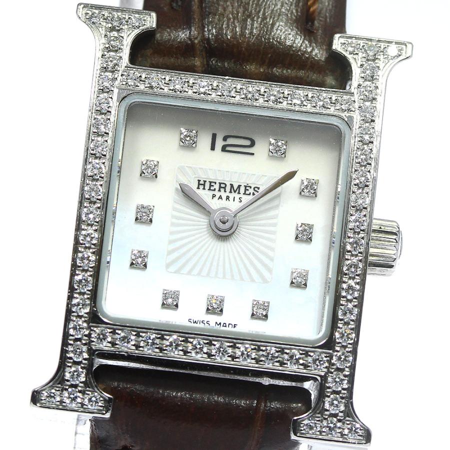 HERMES エルメス HH1.130 Hウォッチ ミニ ダイヤベゼル 11P HERMES エルメス HH1.130 Hウォッチ ミニ ダイヤベゼル 11P