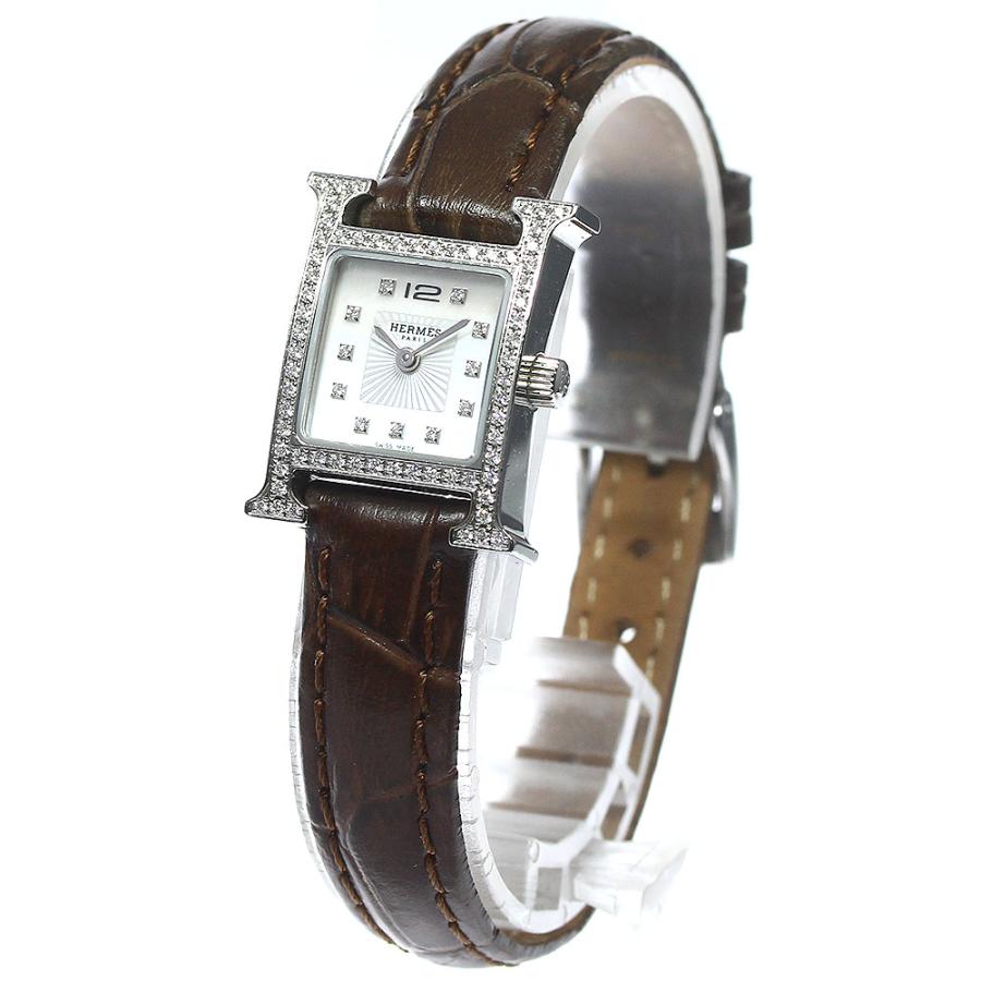 HERMES エルメス HH1.130 Hウォッチ ミニ ダイヤベゼル 11P HERMES エルメス HH1.130 Hウォッチ ミニ ダイヤベゼル 11P