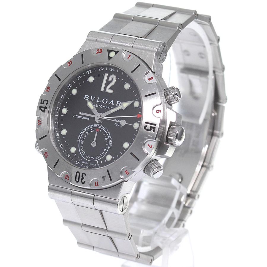 BVLGARI（ブルガリ） BVLGARI SD38SGMT ディアゴノ スクーバ GMT デイト 自動巻き メンズ 箱・保証書付き ...