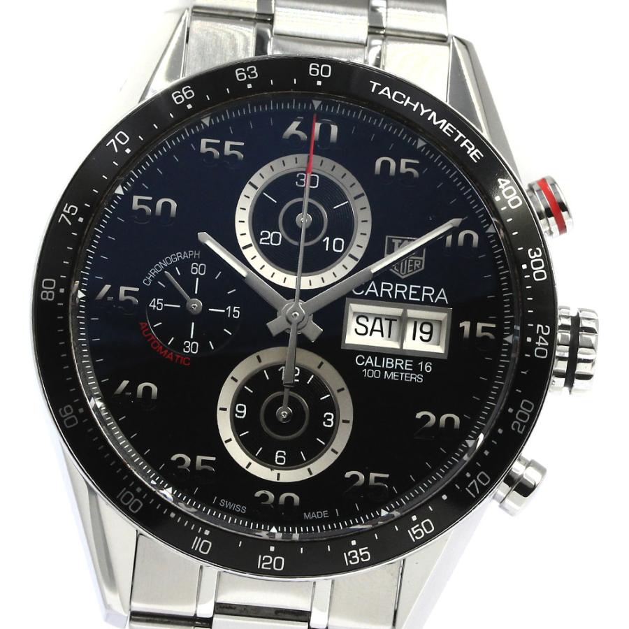TAG HEUER タグホイヤー CV2A10.BA0796 カレラ クロノグラフ デイデイト 自動巻き メンズ 良品 _775635 ...