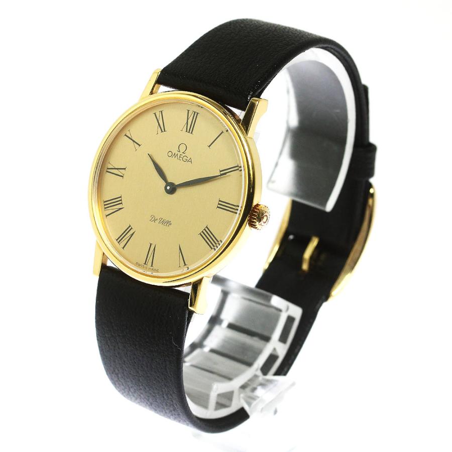 OMEGA オメガ デビル ラウンド ゴールド文字盤 手巻き メンズ _777930