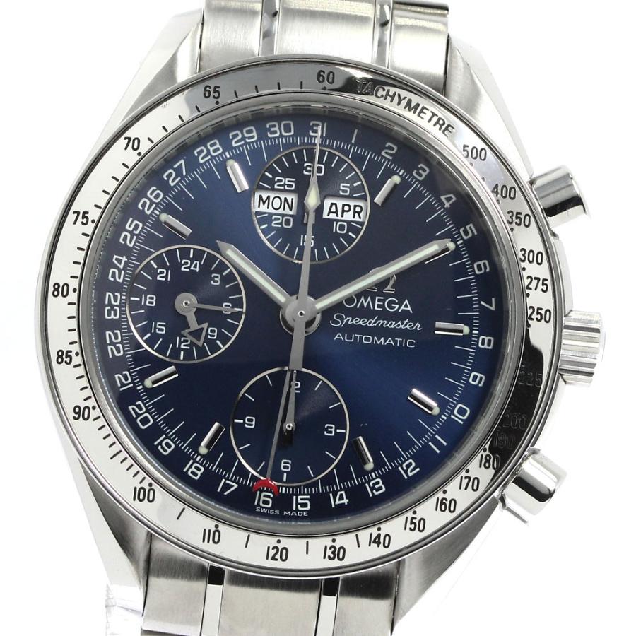 OMEGA 訳あり オメガ 3523.80 スピードマスター トリプルカレンダー クロノグラフ 自動巻き メンズ _779120 ...